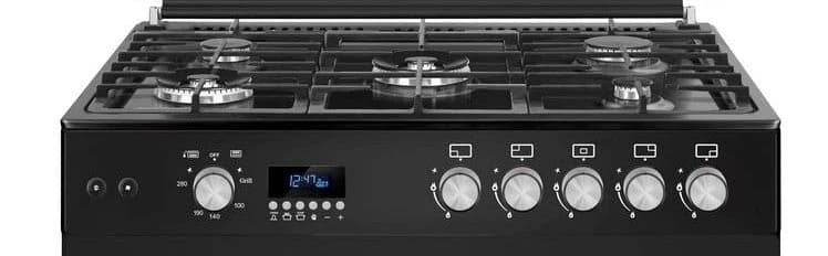 Ferre Gas Oven with Full Safety, Digital Timer, Dual-Fan, Black