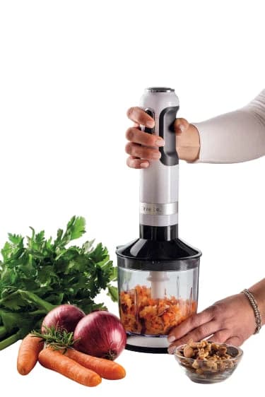 Ariete Hand Blender with 4 Blades, 10 Speeds, 1000 Watts, White