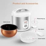 Electric Silver Rice Cooker 1.8L (10 Cups)