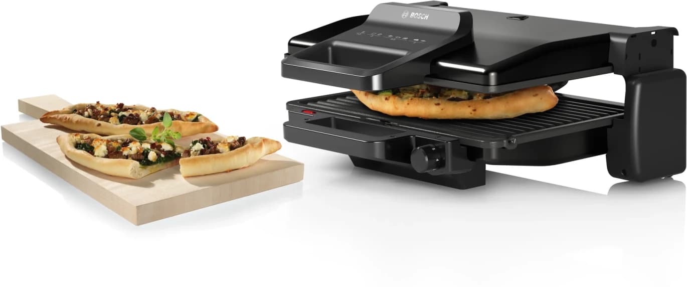 Bosch TCG3323 Contact Grill 2000W Black with 3 Grilling Positions