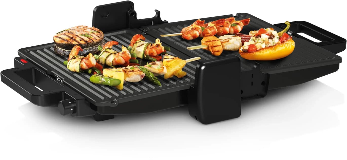 Bosch TCG3323 Contact Grill 2000W Black with 3 Grilling Positions