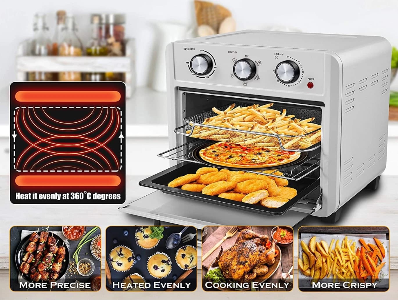 Sonashi Air Fryer Oven 22L 1700W