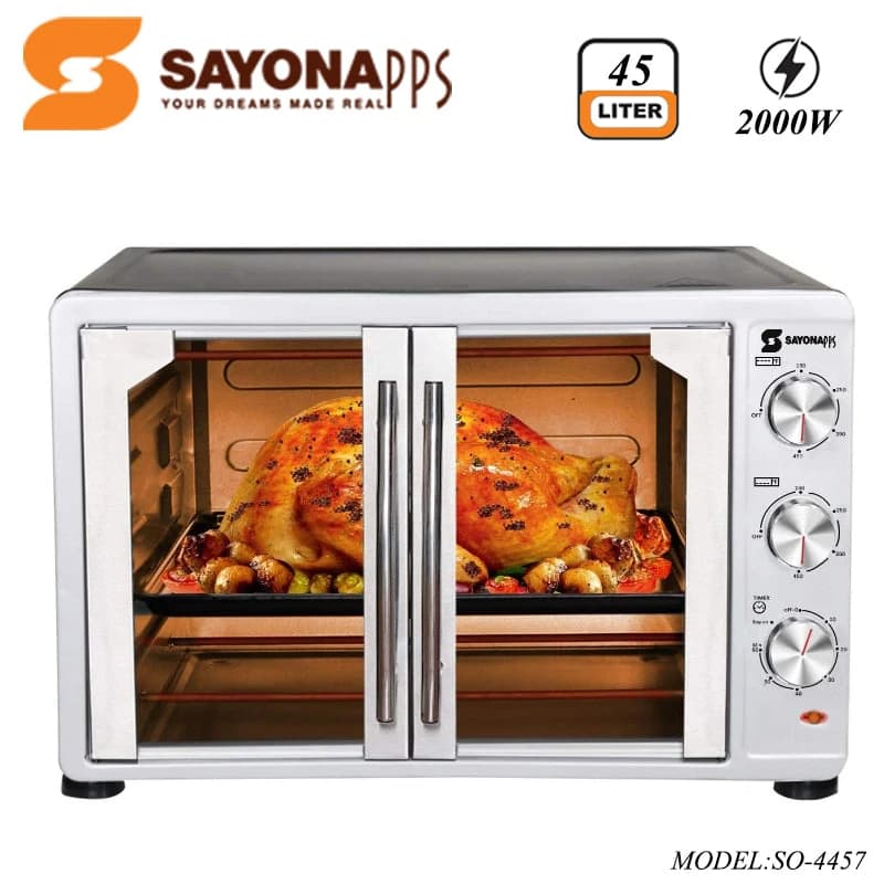 Electric Oven with Unique French Design by Sayona - 45 Liters