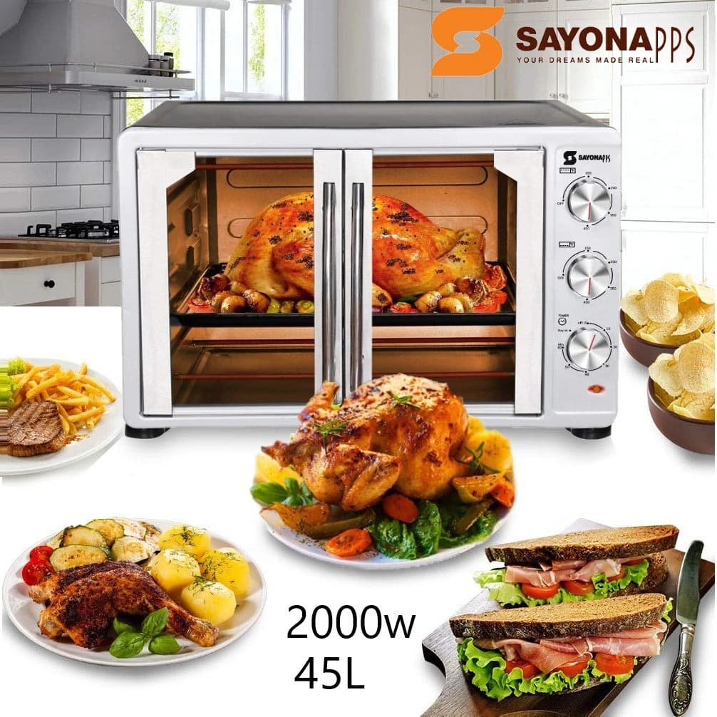 Electric Oven with Unique French Design by Sayona - 45 Liters