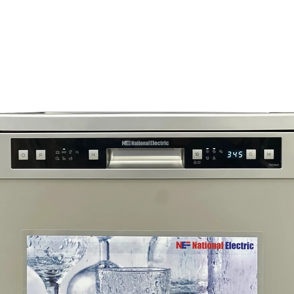 National Electric 6 Program 2 Basket Dishwasher - 12 Settings, Silver
