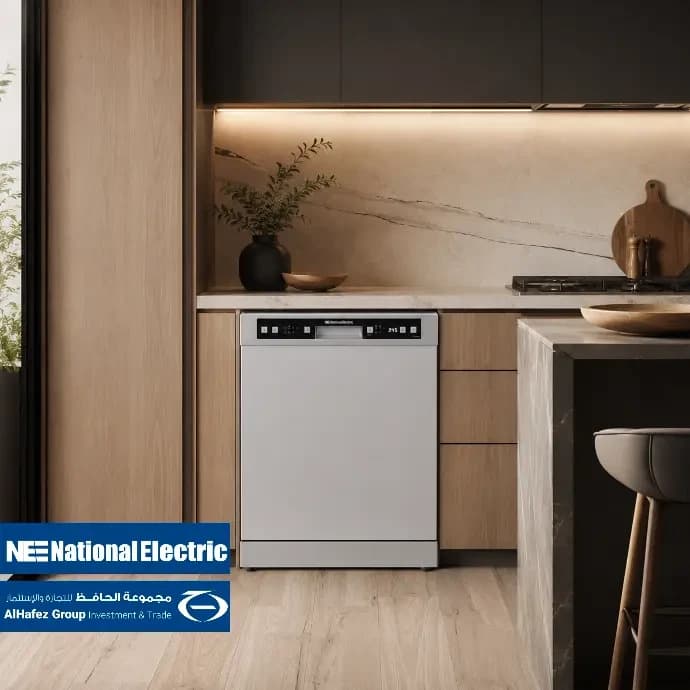 National Electric 6 Program 2 Basket Dishwasher - 12 Settings, Silver