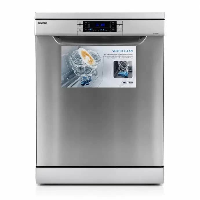 Newton Vortex 9 Program 3 Basket Dishwasher - A+++ Stainless Steel