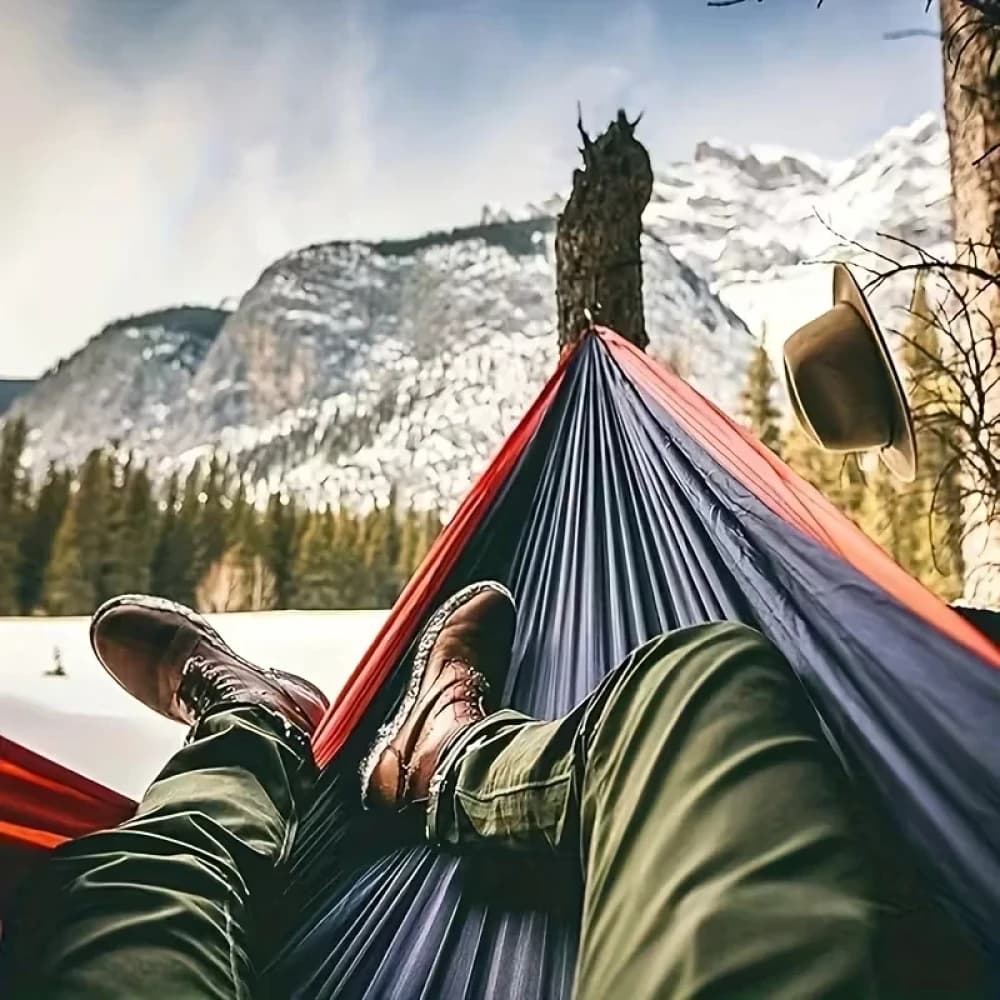Portable Camping Hammock with Tree Straps & Carabiners