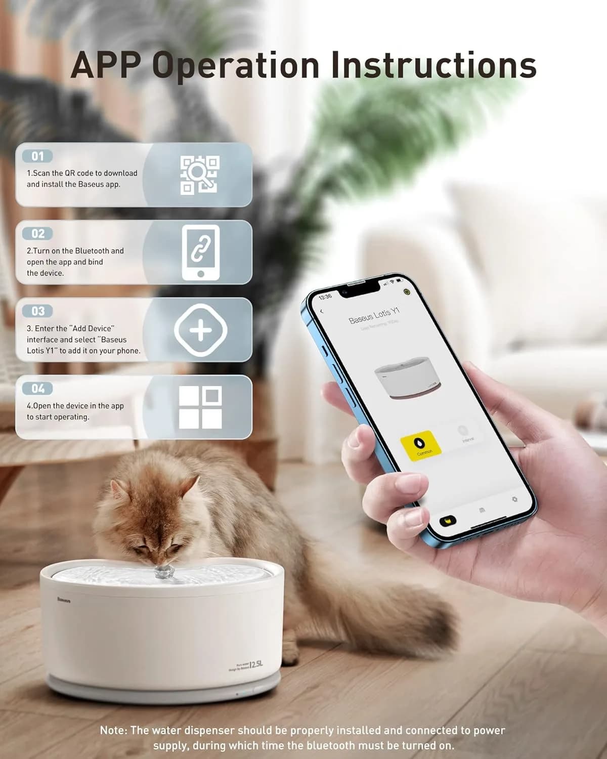 Baseus Pet Water Fountain with APP Control