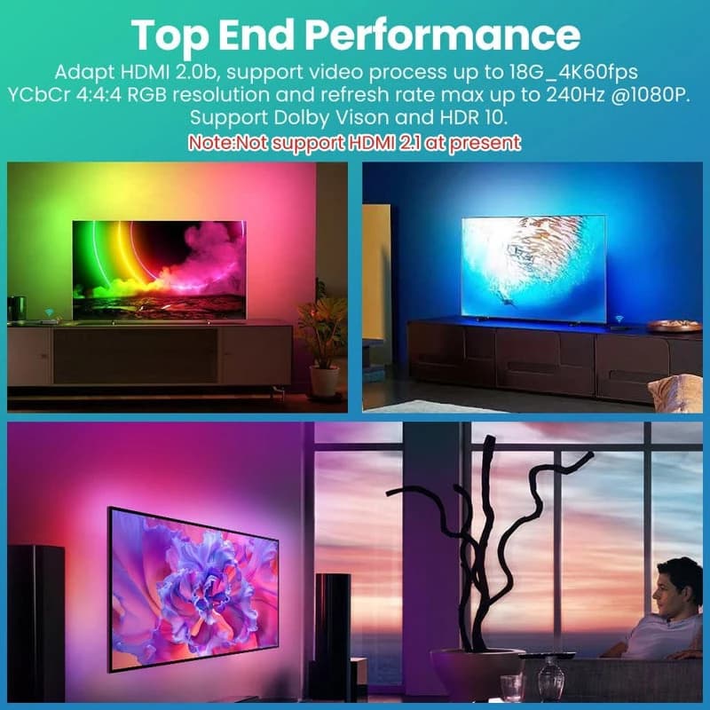 AVATTO TV LED Backlight HDMI 2.0 Sync