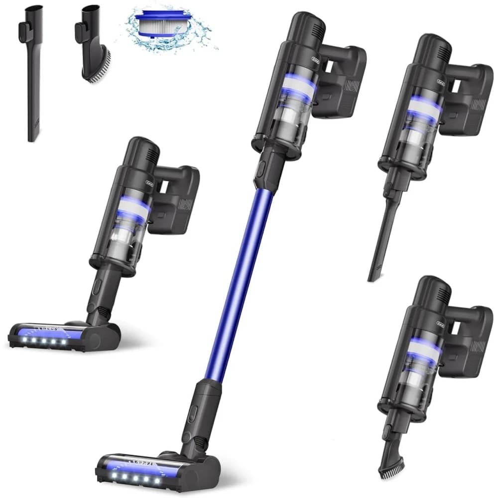 Gevi Cordless Stick Vacuum Cleaner 500W - Powerful & Lightweight Handheld Vacuum