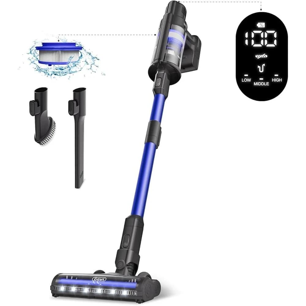 Gevi Cordless Stick Vacuum Cleaner 500W - Powerful & Lightweight Handheld Vacuum
