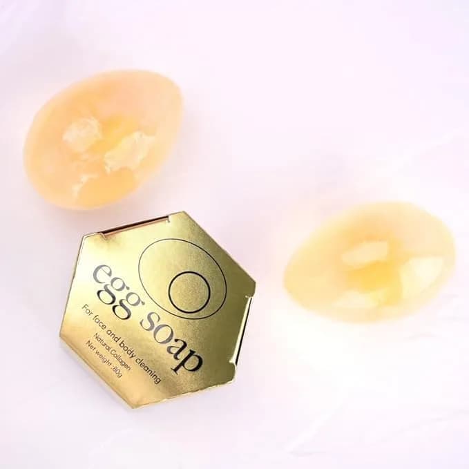 Organic Collagen Egg Soap Handmade Cleansing Bar, 80g, 5-Pack