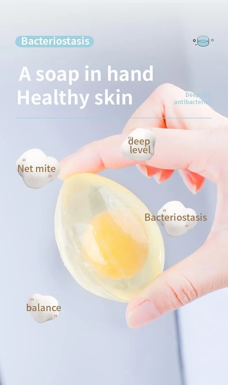 Organic Collagen Egg Soap Handmade Cleansing Bar, 80g, 5-Pack