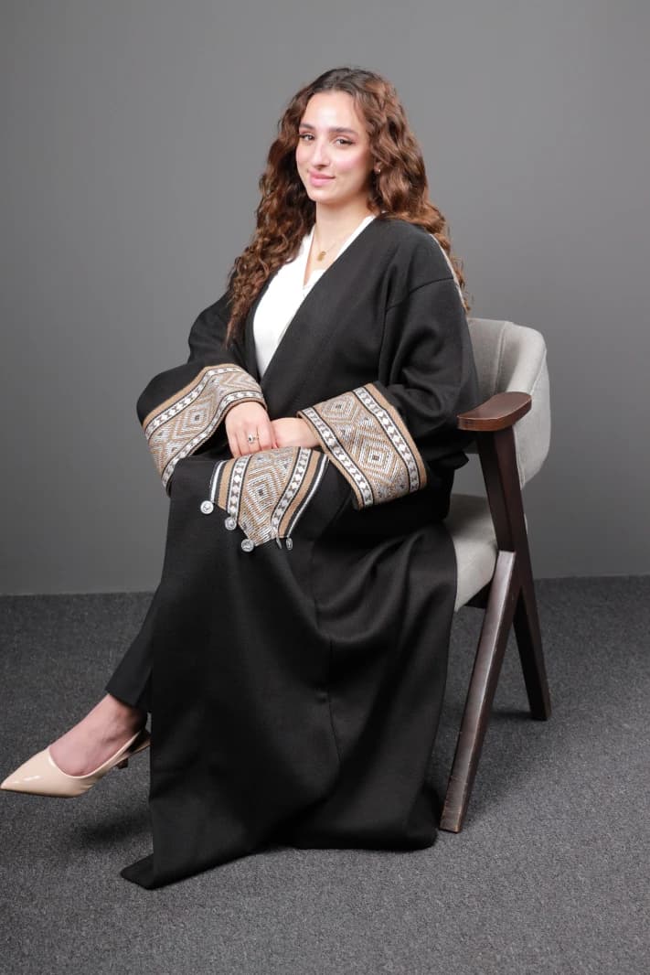 Beige Black – Bisht With Coins