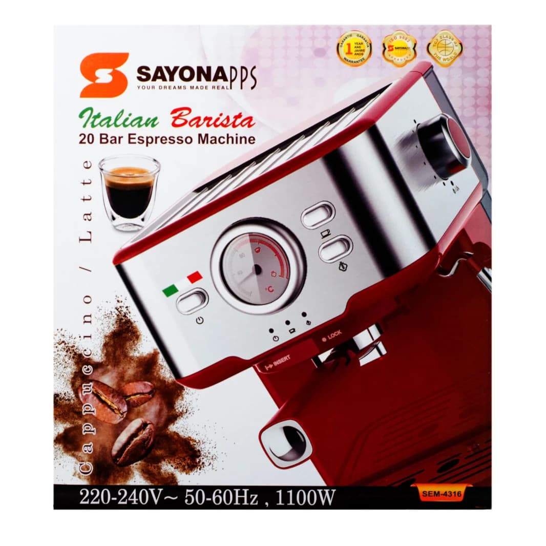 Sayona Espresso Machine 20 Bar