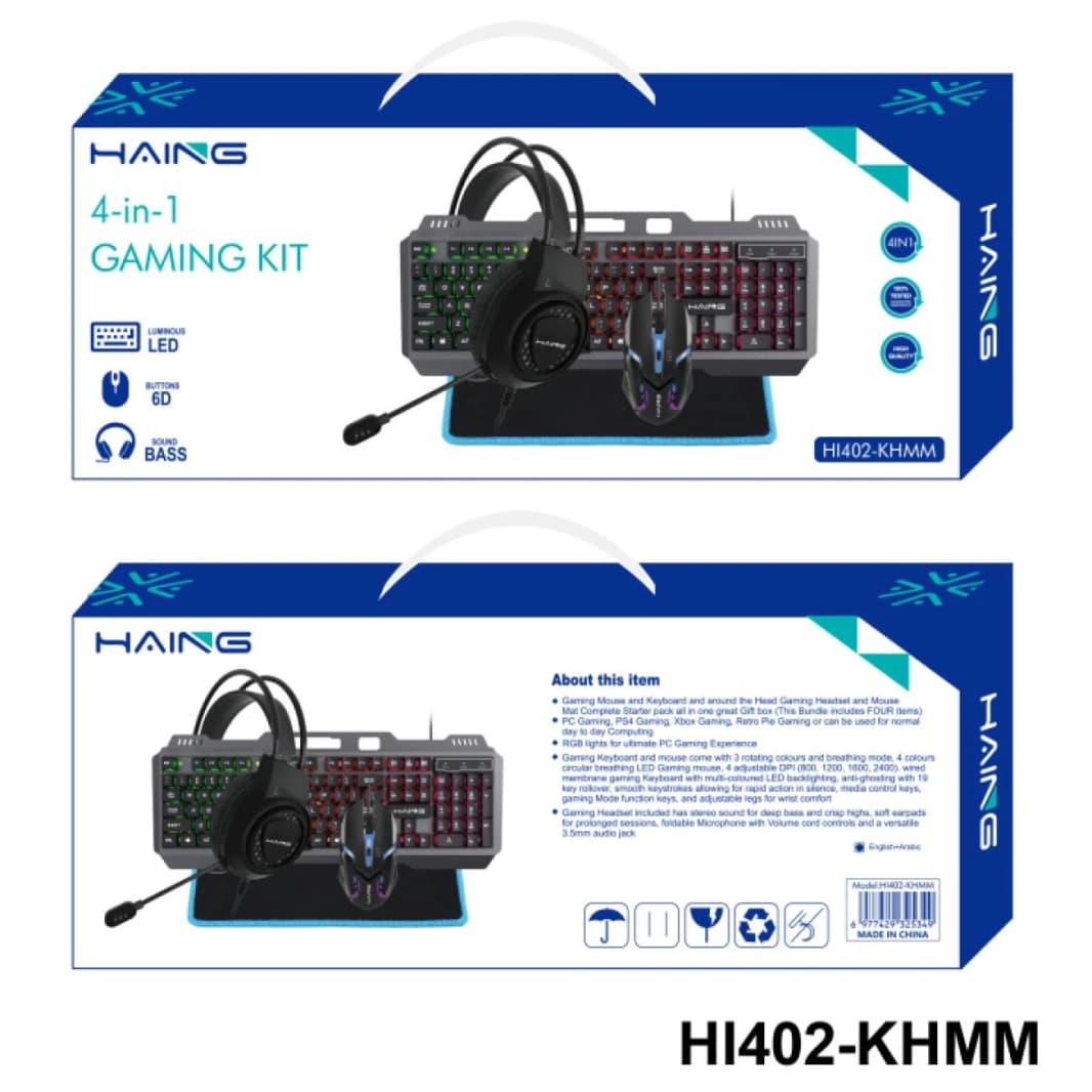 HAING HI402-KMM 4 in 1 Wired Gaming Kit Combo