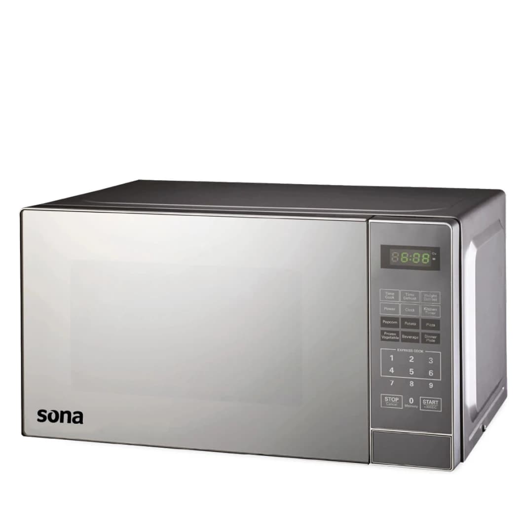 Sona Microwave 22L Silver with Mirror Glass 700W