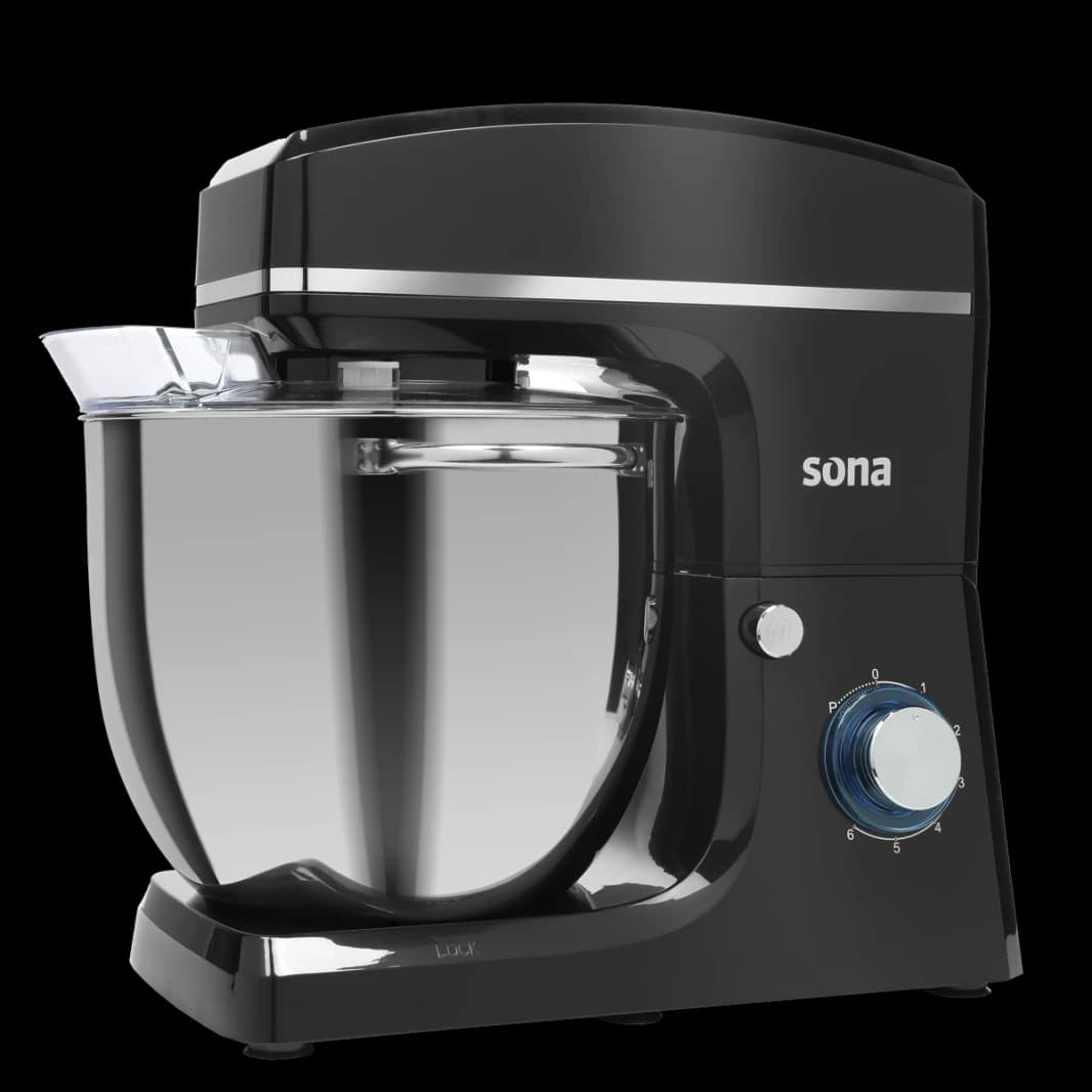 Sona Stand Mixer 10L 1500W with 3 Attachments - Black