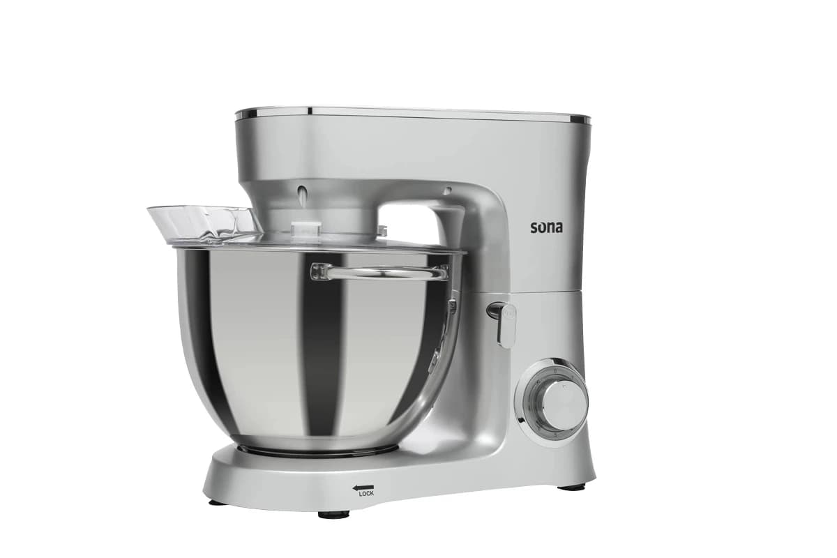 Sona Stand Mixer 8L 1500W 6 Speeds Silver