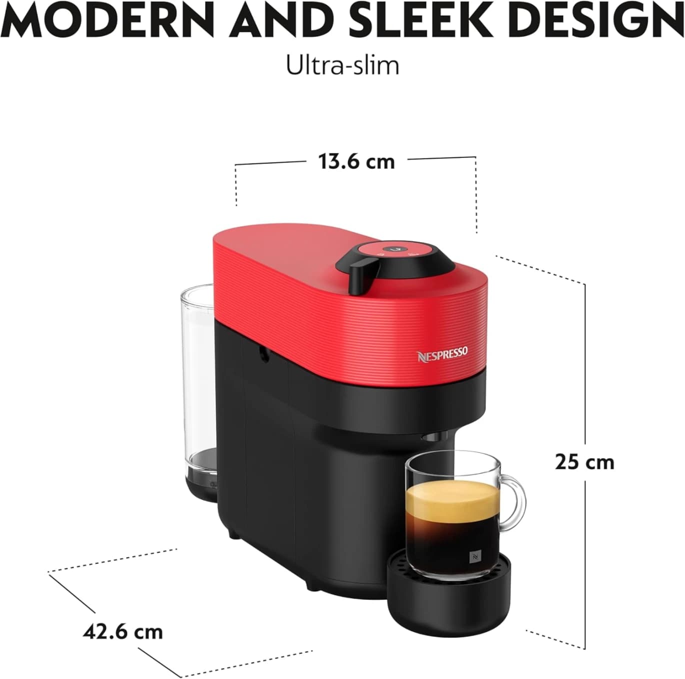 Nespresso Vertuo Pop Coffee Machine - Spicy Red