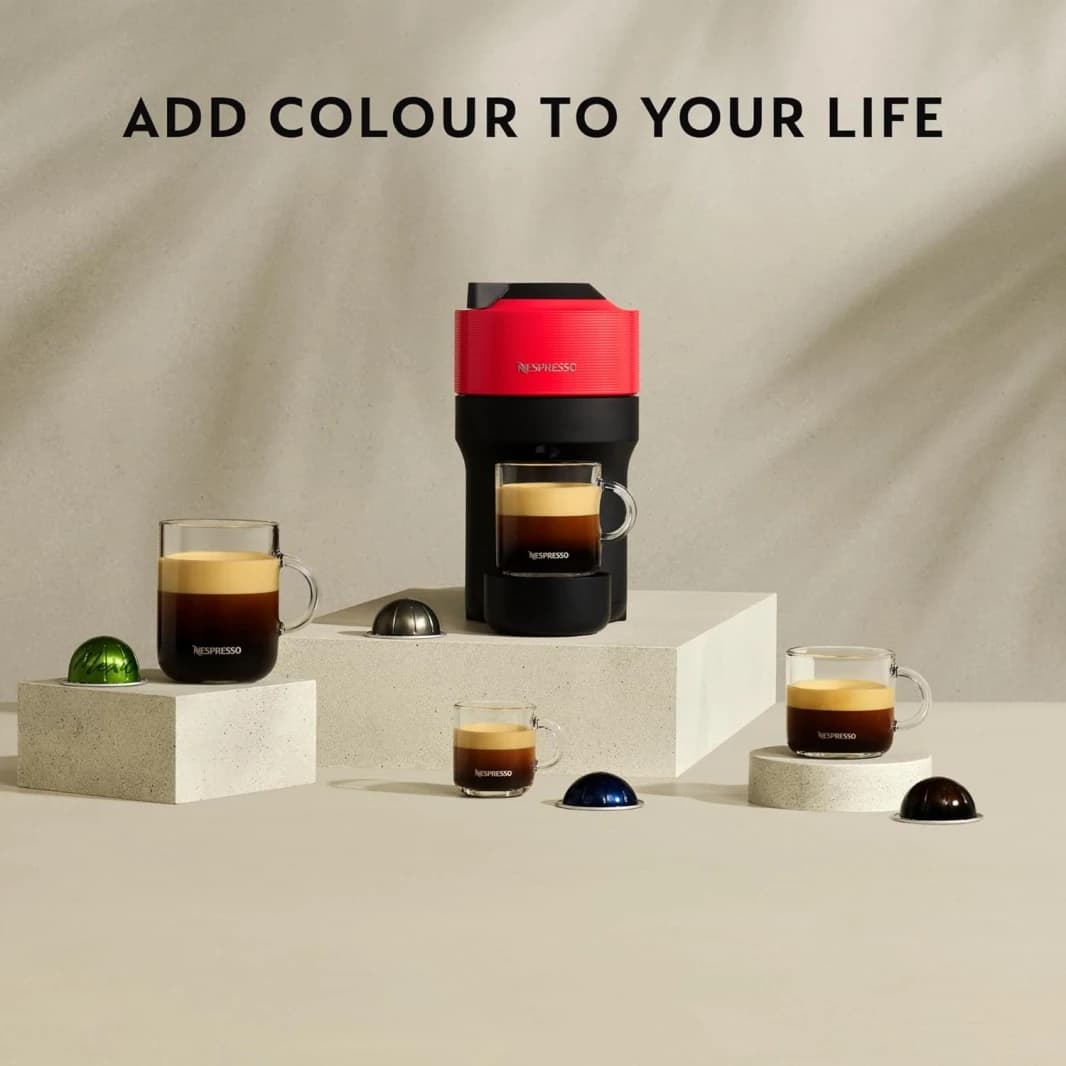 Nespresso Vertuo Pop Coffee Machine - Spicy Red