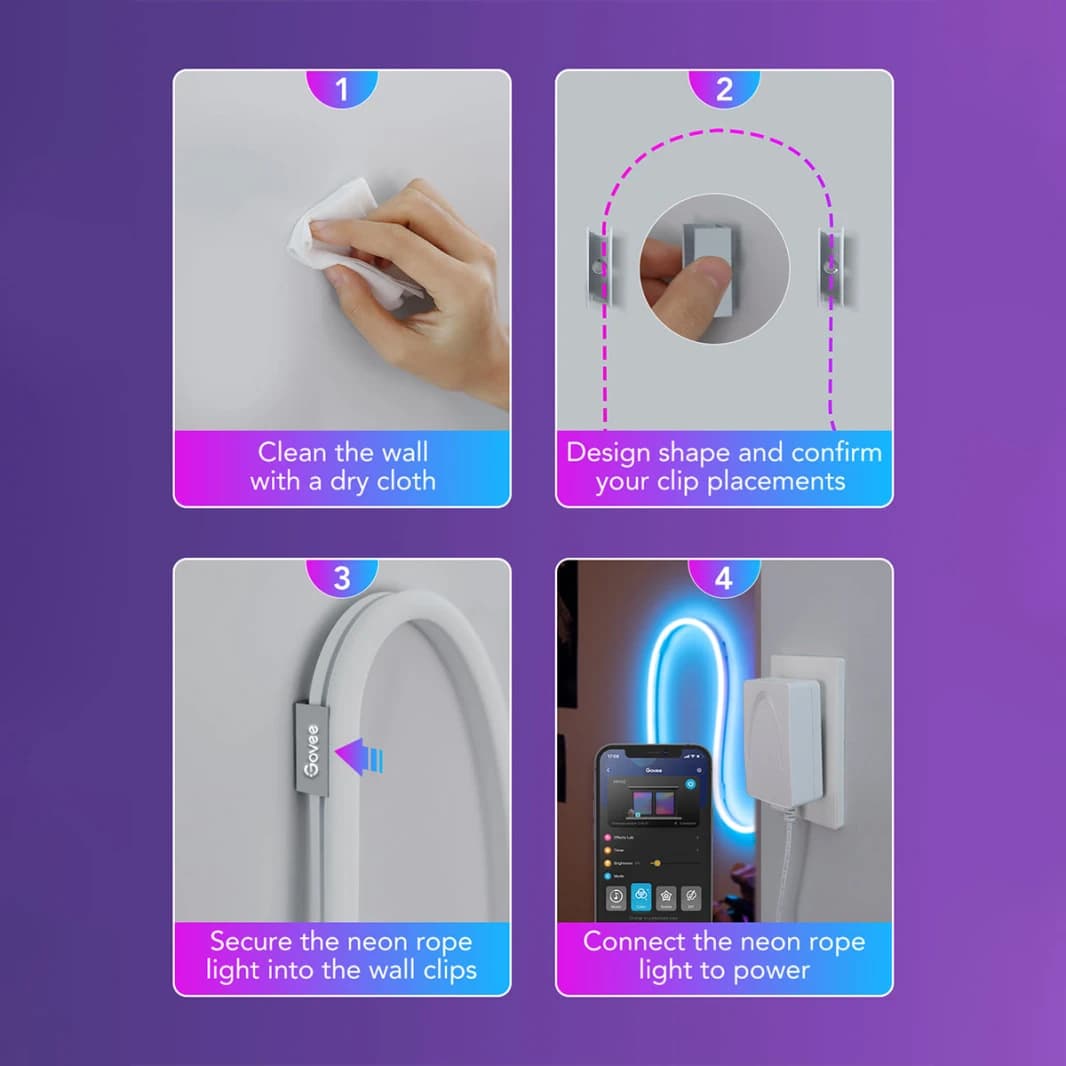 RGB Smart IC 5V USB Neon LED Strip Lights