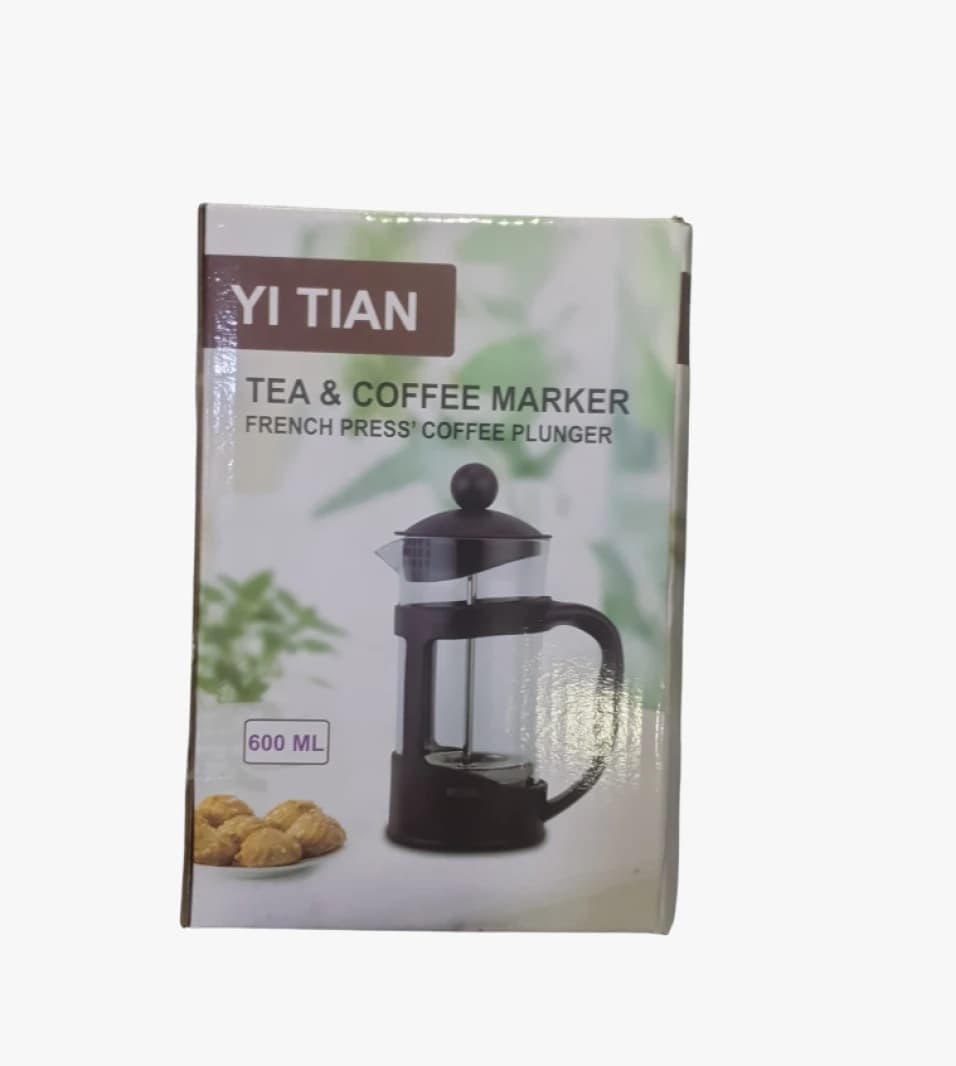Yi Tian Tea and Coffee Maker with Modern French Press for User Convenience