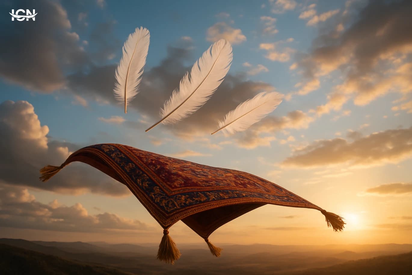 الريشات الثلاث وبساط الريح