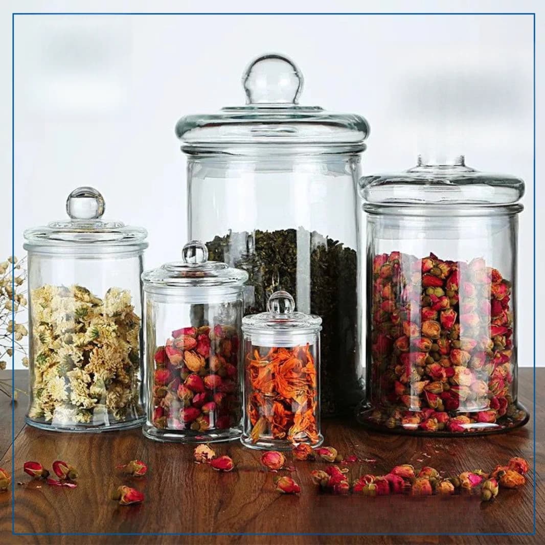 Glass Jar with Pressure Cap