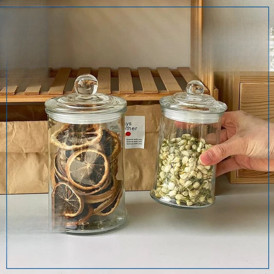 Glass Jar with Pressure Cap