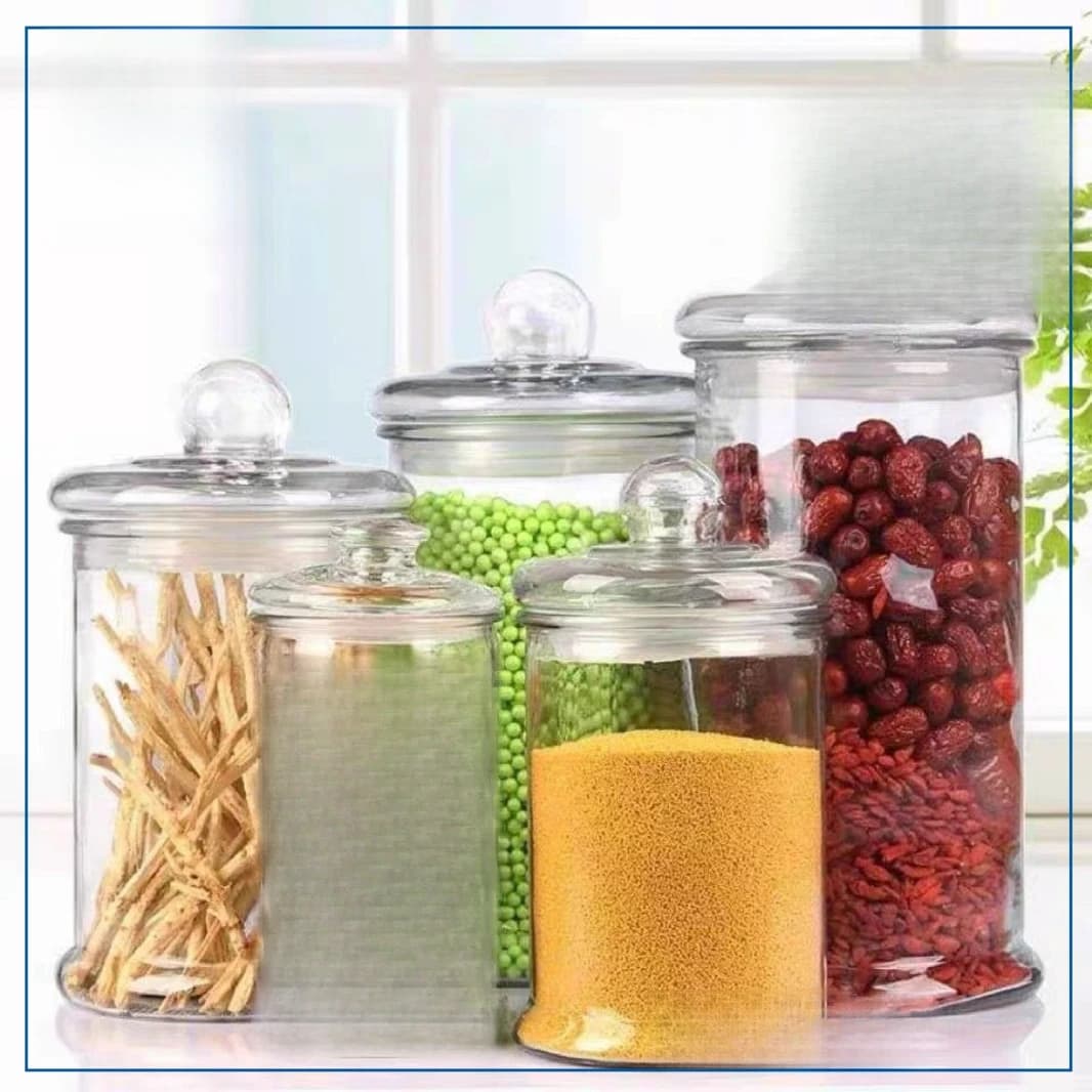 Glass Jar with Pressure Cap