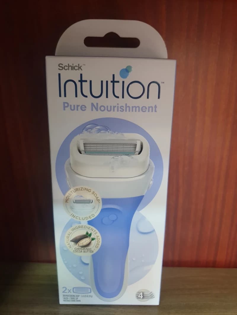 Schick Intuition Pure Nourishment Women's Razor with Built-in Moisturizer & Natural Ingredients for Easy Use