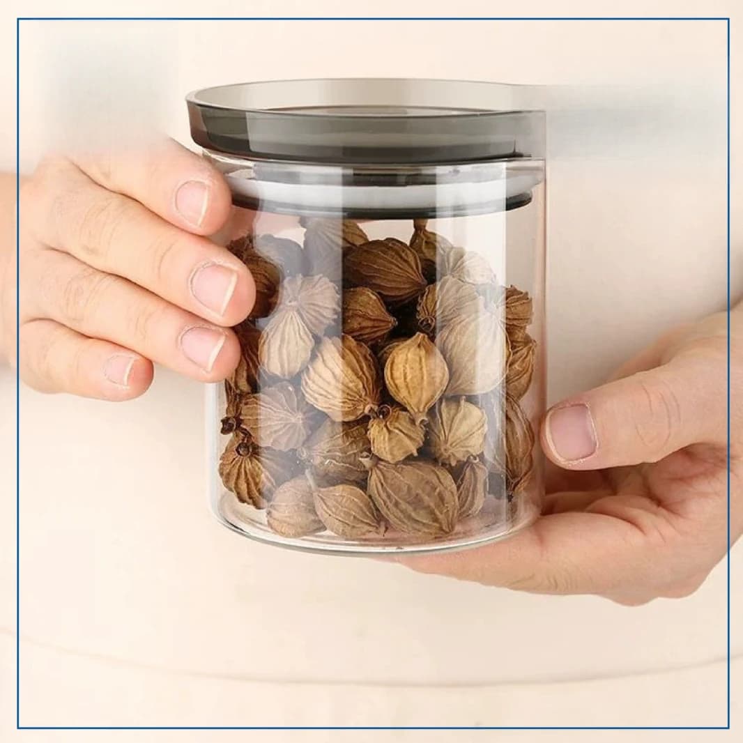 Glass Jar with Pressure Cap