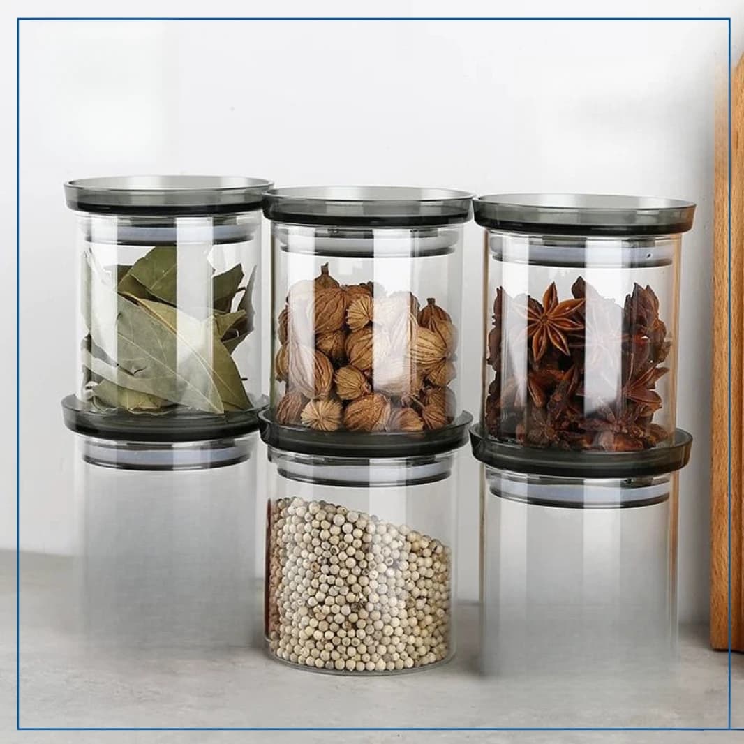 Glass Jar with Pressure Cap
