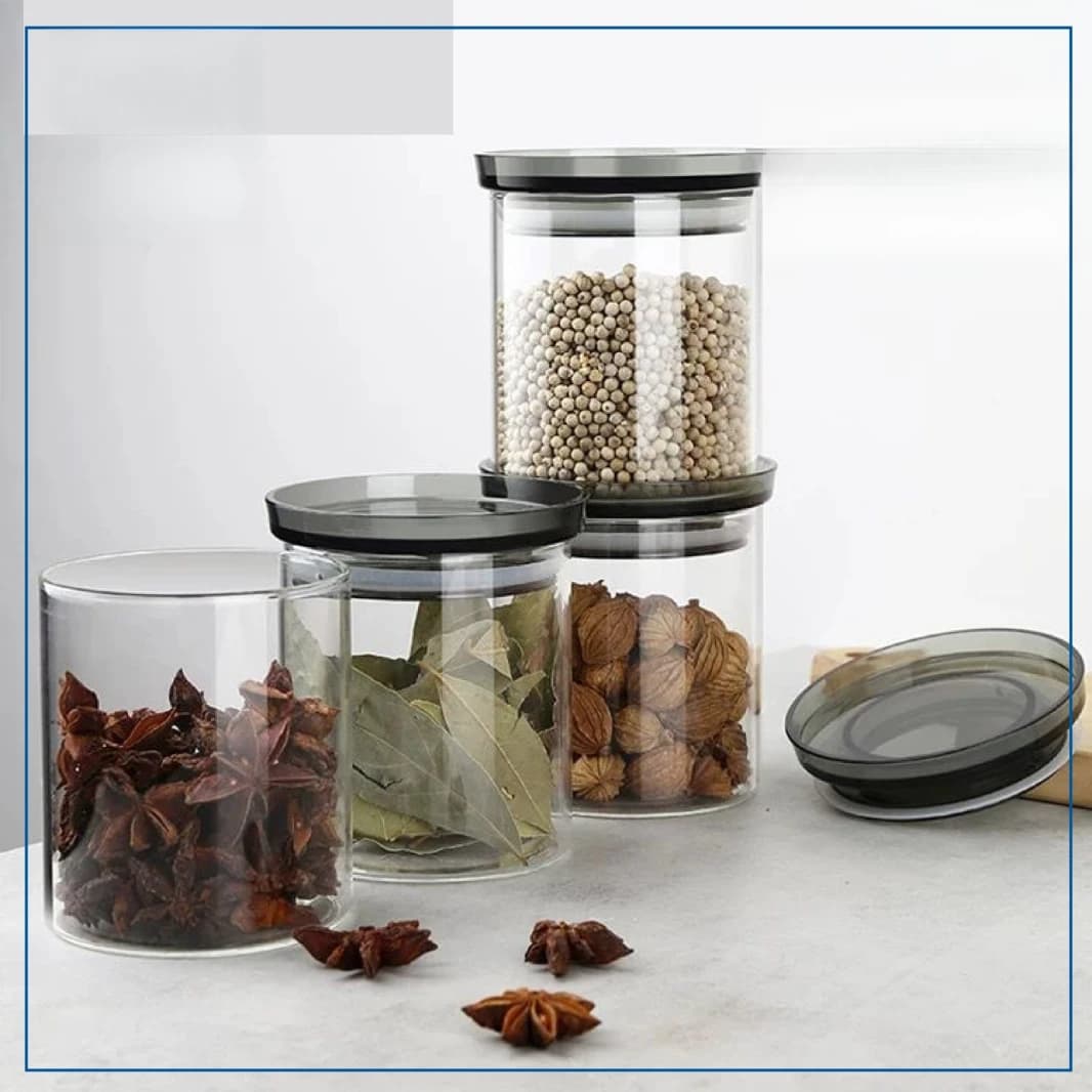 Glass Jar with Pressure Cap