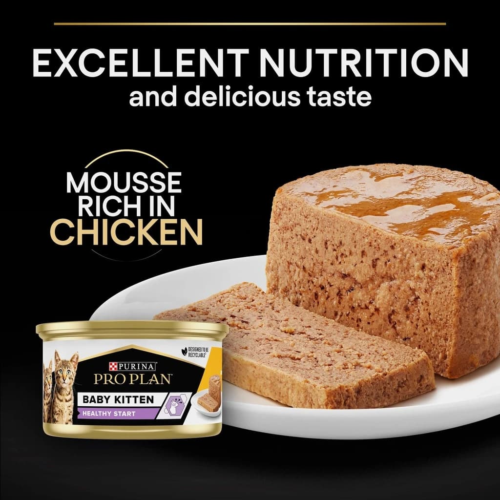 Pro Plan Baby Kitten Mousse Chicken Wet Cat Food 85g