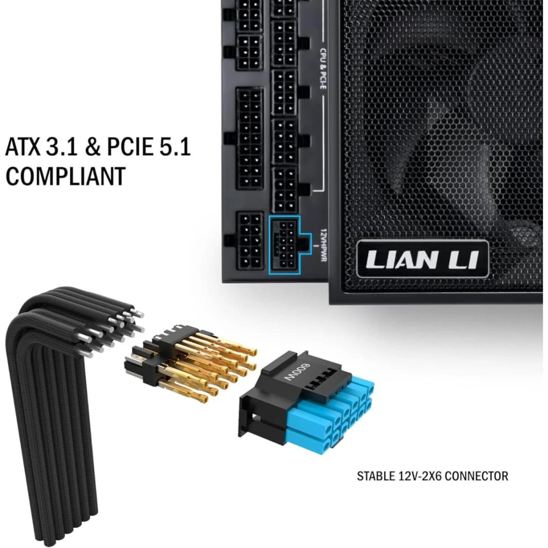 Lian Li Edge EG1000G 1000W Gold Full Modular Power Supply with USB Hub