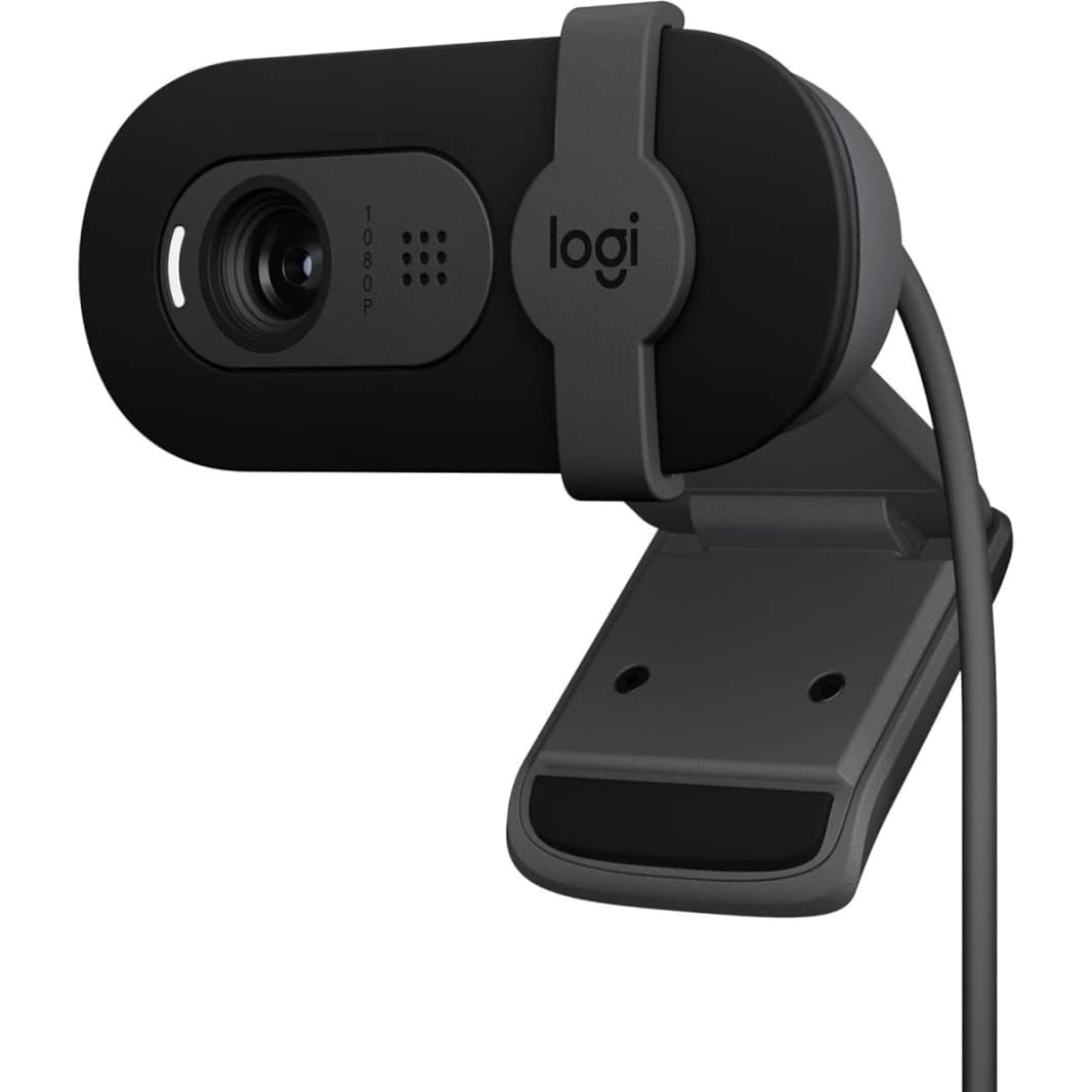 Logitech Brio 100 Full HD 1080p Webcam with Built-in Mic and Shutter - Graphite