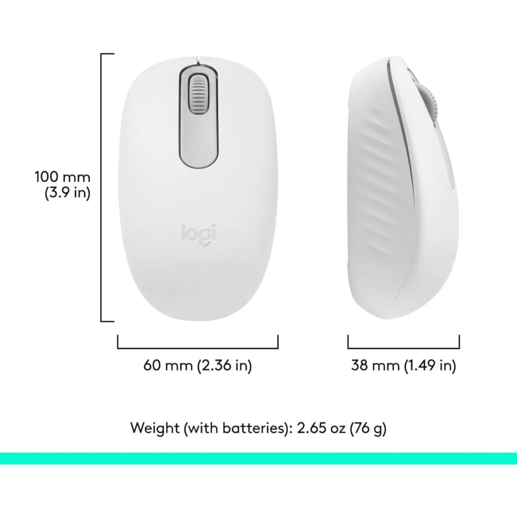 Logitech M196 Bluetooth Wireless Mouse - Off White