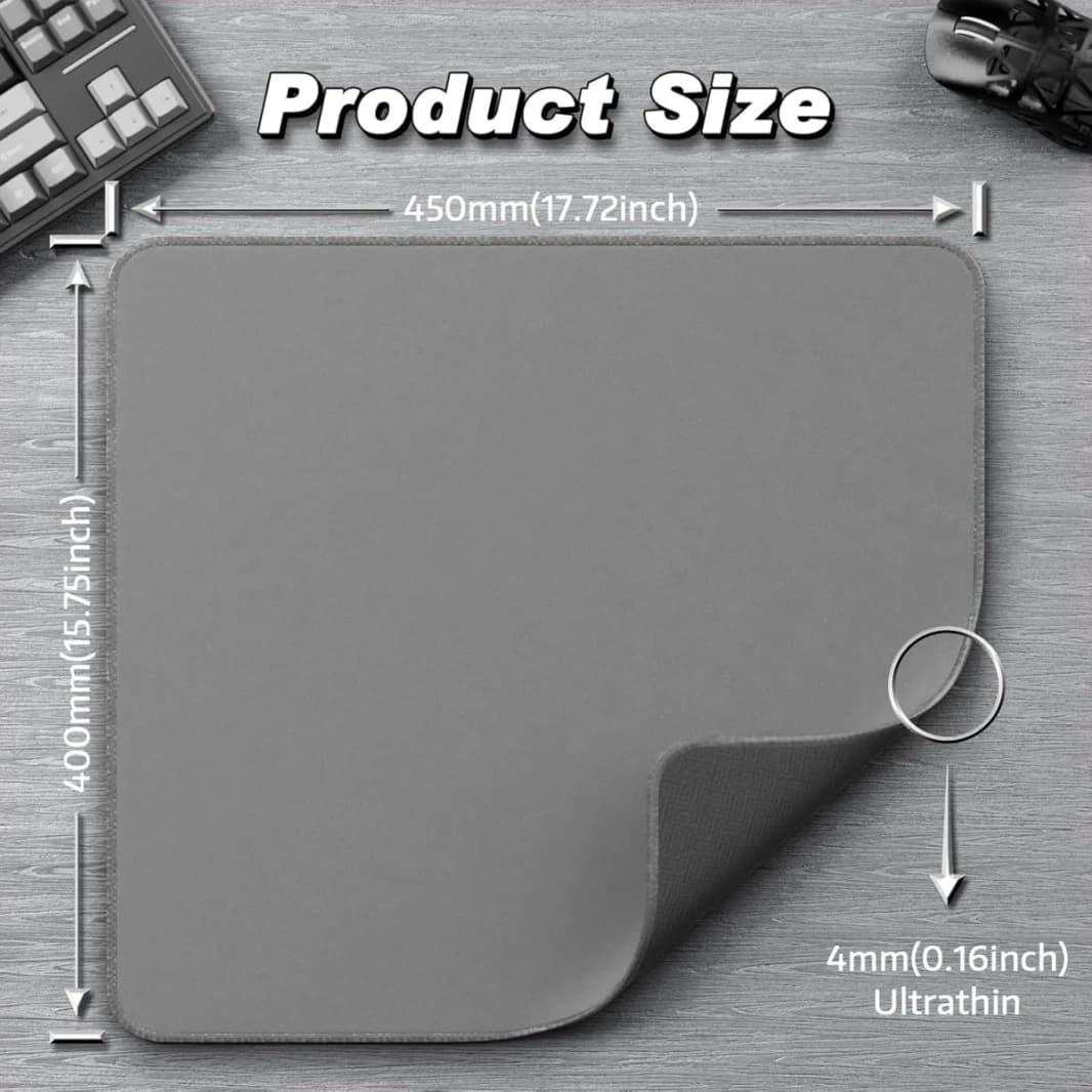 ATTACK SHARK CM02 Gaming Mouse Pad - Esports Speed, Waterproof, Anti-Slip, Grey