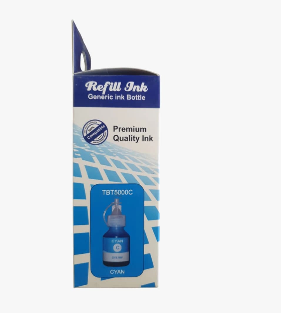 Cyan Ink Refill Bottle by TBT5000C for T300 T500W T700W T800W High-Quality Printer Solution