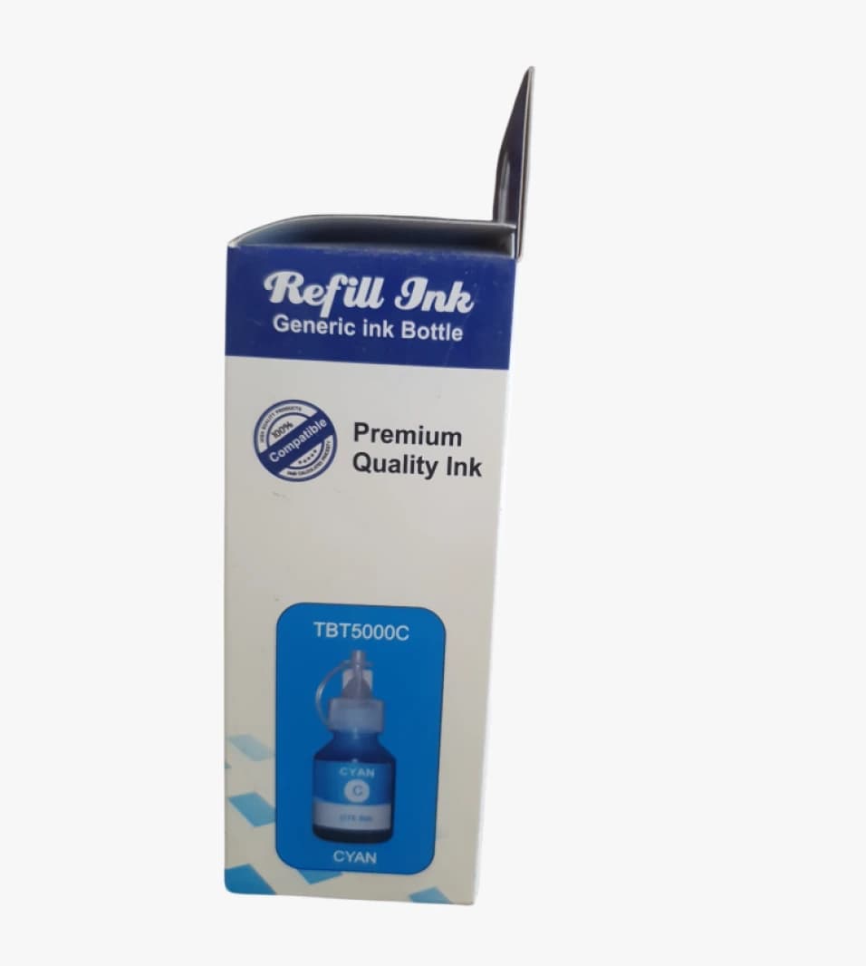 Cyan Ink Refill Bottle by TBT5000C for T300 T500W T700W T800W High-Quality Printer Solution