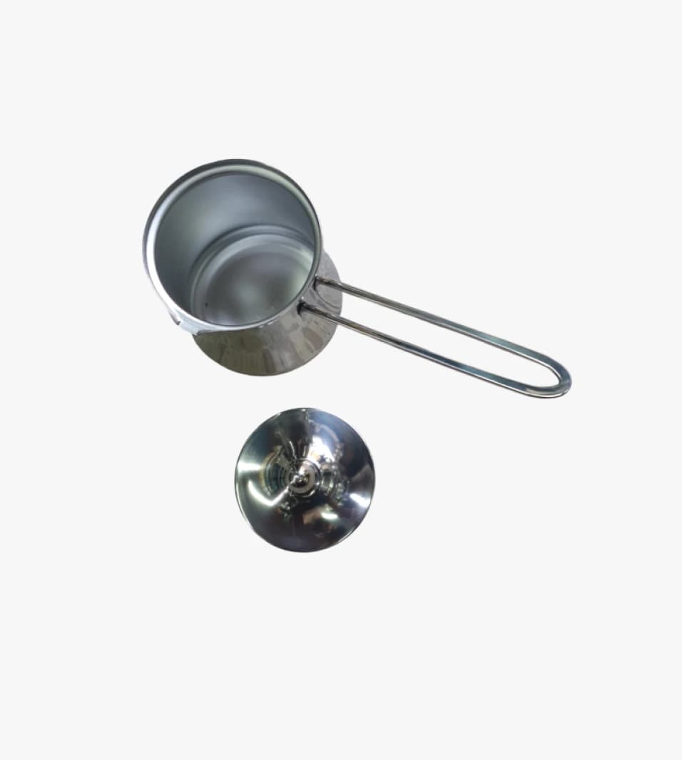 Luxury Stainless Steel Turkish Coffee Maker with Comfortable Handle and Elegant Design for Traditional Coffee Lovers
