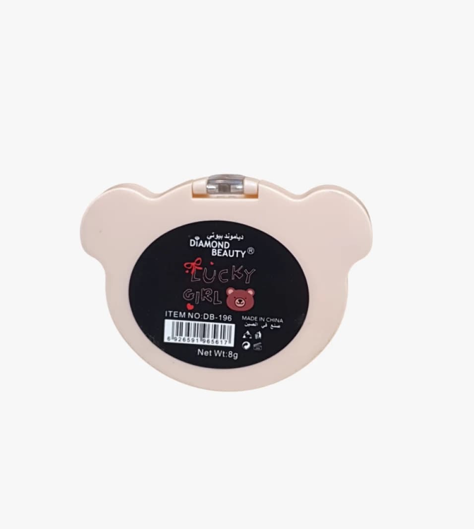 Diamond Beauty Blusher Bear Face Design for Kids and Adults, A Perfect Addition to Any Makeup Routine.