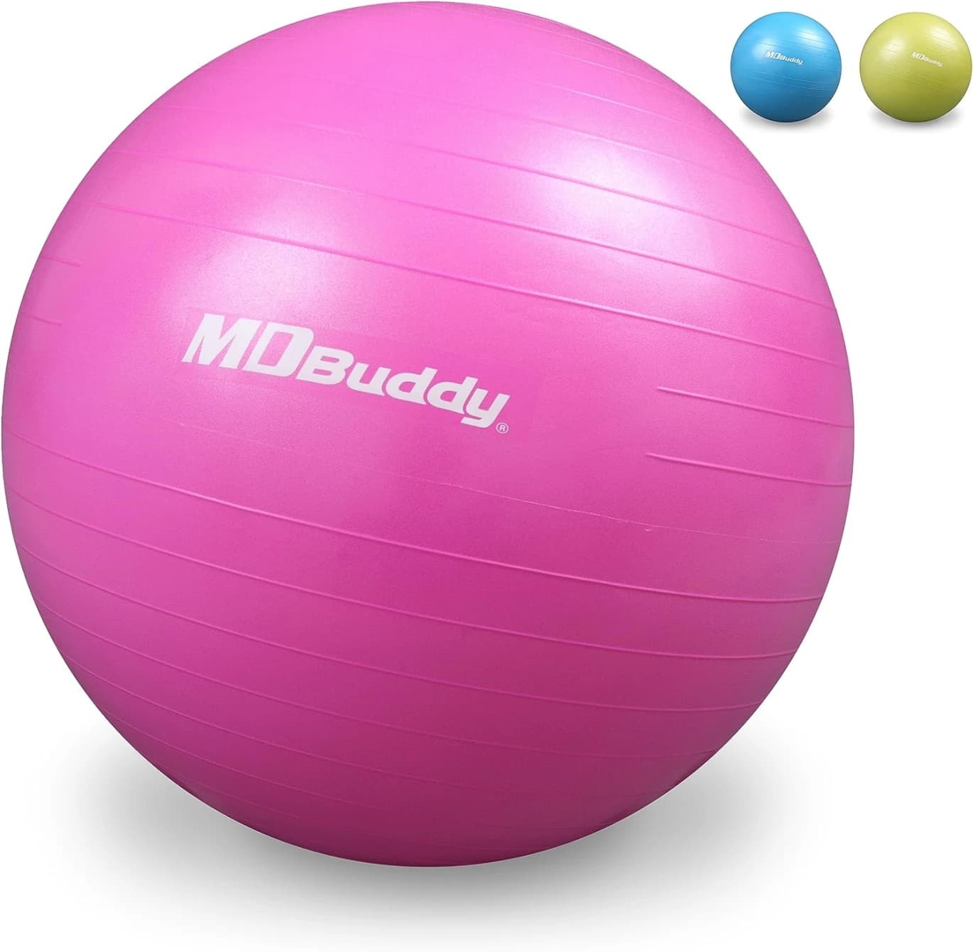 كرة تمرين مع منفاخ من MDBuddy مقاس 55-65 سم