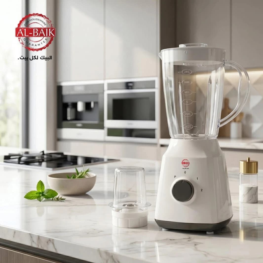 Al Baik Blender with Grinder in White
