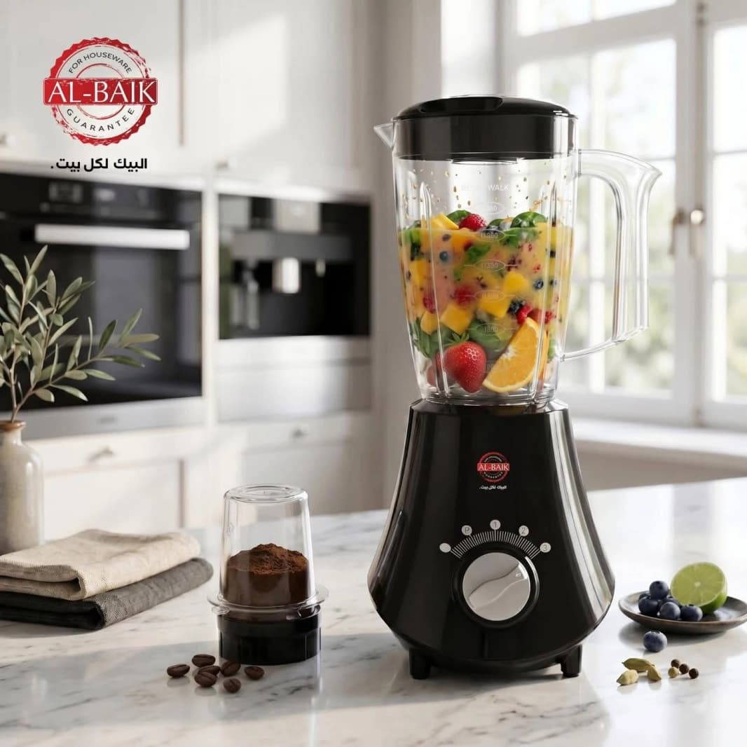 Albaik Blender with Grinder in Black