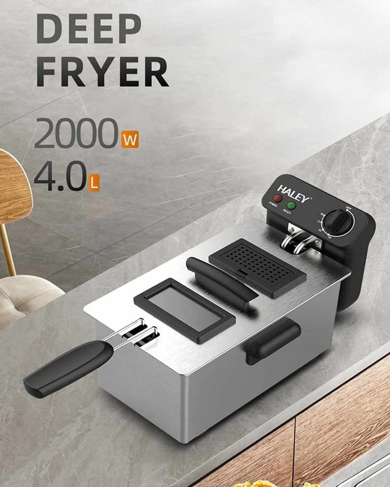Hailey 4L Electric Oil Fryer Stainless Steel