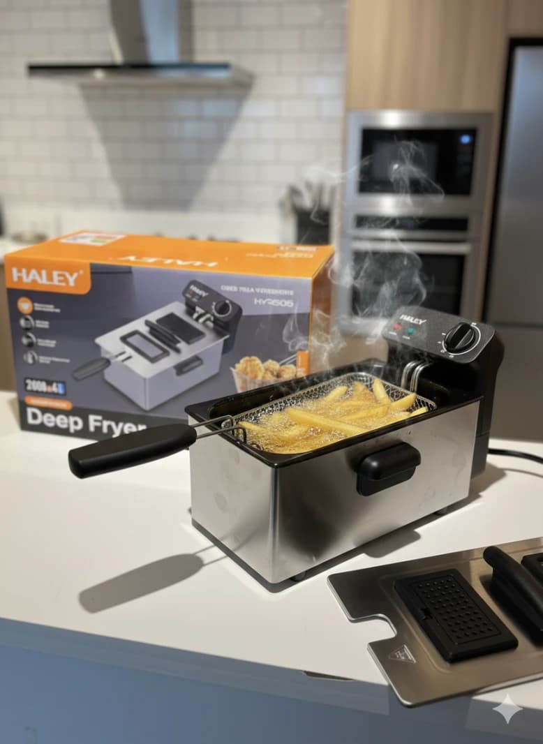 Hailey 4L Electric Oil Fryer Stainless Steel